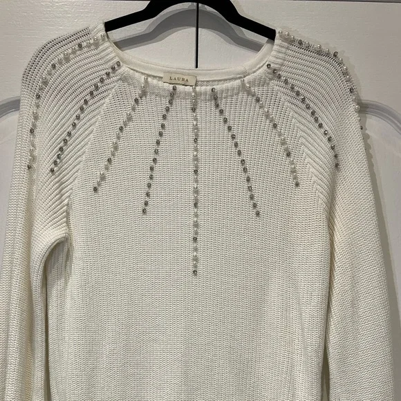 Laura Pearl & Rhinestone Detail Sweater - Picture 6 of 13